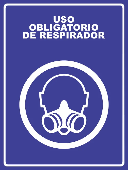 Uso obligatorio de respirador